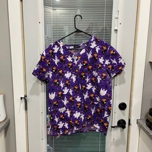 Halloween scrub top